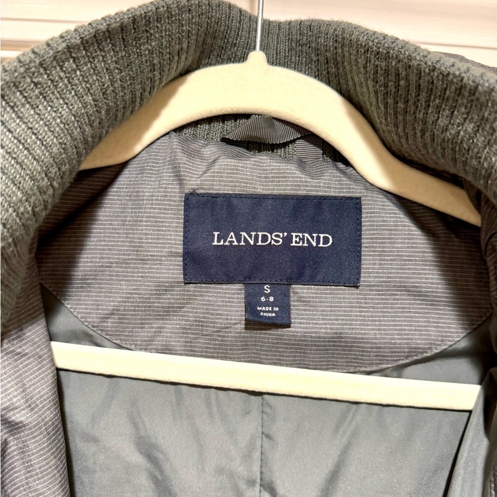 Lands' End Gray Puffer Coat - Picture 5 of 7
